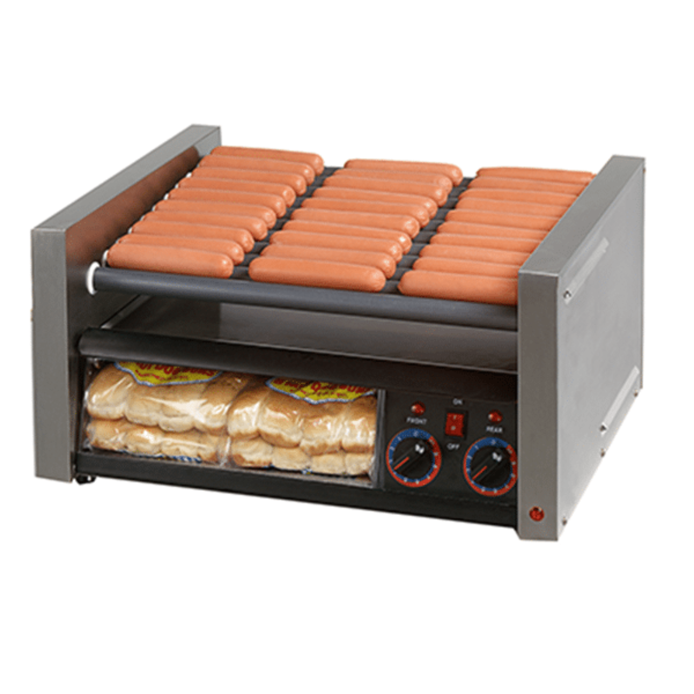 Star 8A-45SCBDE-120V Grill-Max® Roller Grills with Electronic Controls Duratec with Clear Bun Door 120V - 8A-45SCBDE-120V