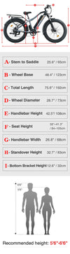 Senada Bikes 1000W 48V Saber Pro All-Terrain Utility Fat Tire Electric Bike - EB-SN-SABER-CG