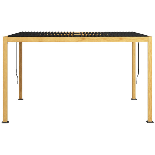Outsunny 10' x 13' Aluminum Louvered Pergola with Adjustable Roof, Hardtop Gazebo for Outdoor Spaces, Gray - 84C-454V01ND