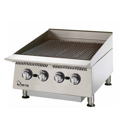 Star 8H-8024CBB 24" 80,000 BTU Natural Gas Ultra-Max® Gas Charbroilers - 8H-8024CBB