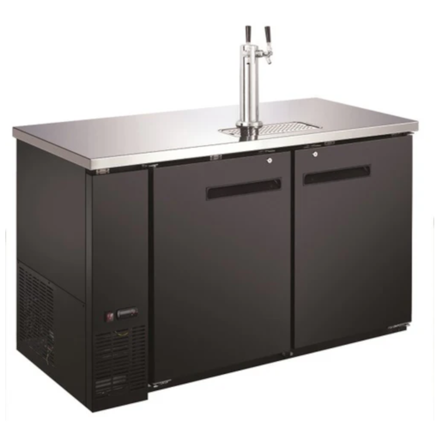 Adcraft USBD-5928/2 U-Star 59" Wide Beer Dispenser with Double Tap Tower - ACUSBD59282