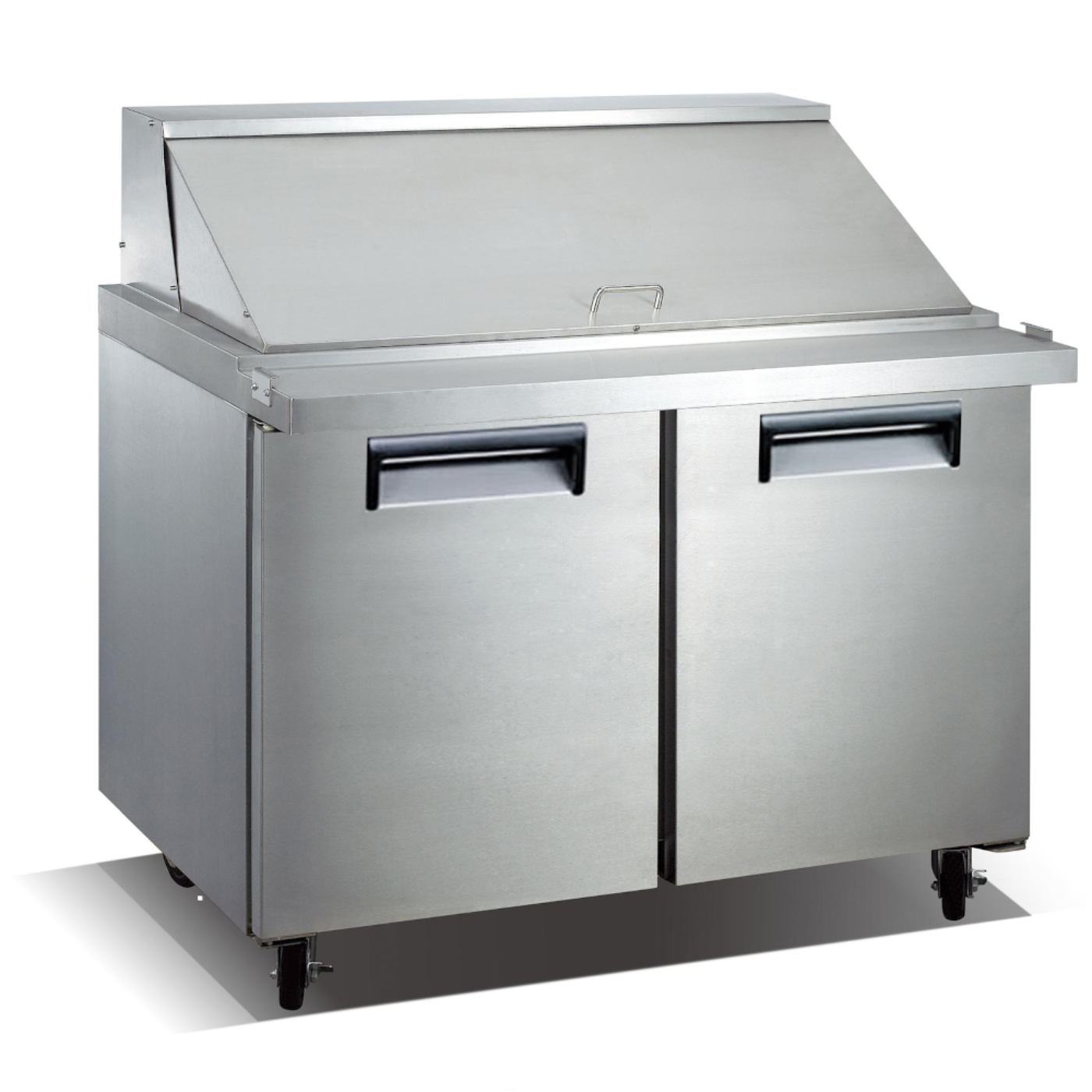 Adcraft GRSLM-2D/60 Grista Two Section Refrigerated Mega Top Salad/Sandwich Prep Table - ACGRSLM2D60