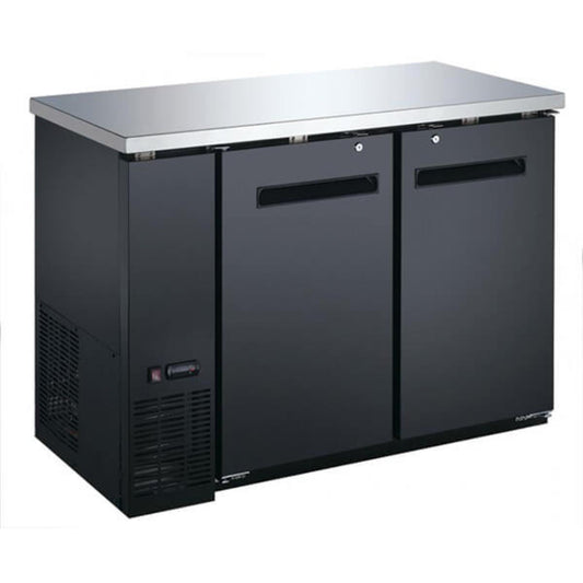 Omcan 49" Solid Door Back Bar Bottle Cooler - 11.8 Cu Ft - Omcan-50057